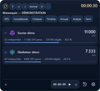 Orbynia Live: rankings and skills in demonstration mode